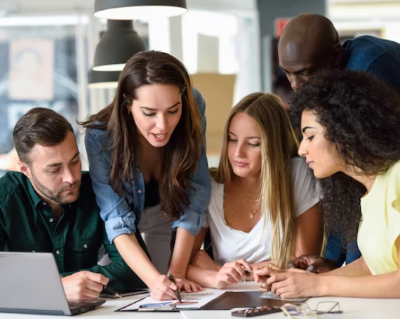 Un groupe d'étudiant.