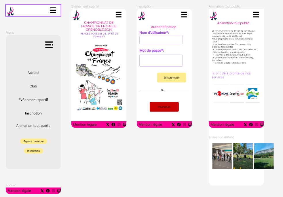 C'est une image de maquette pour un club de tir à l'arc.